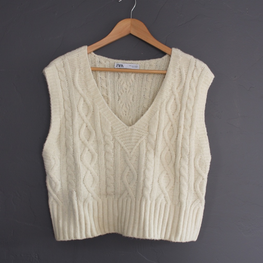 White sweater vest